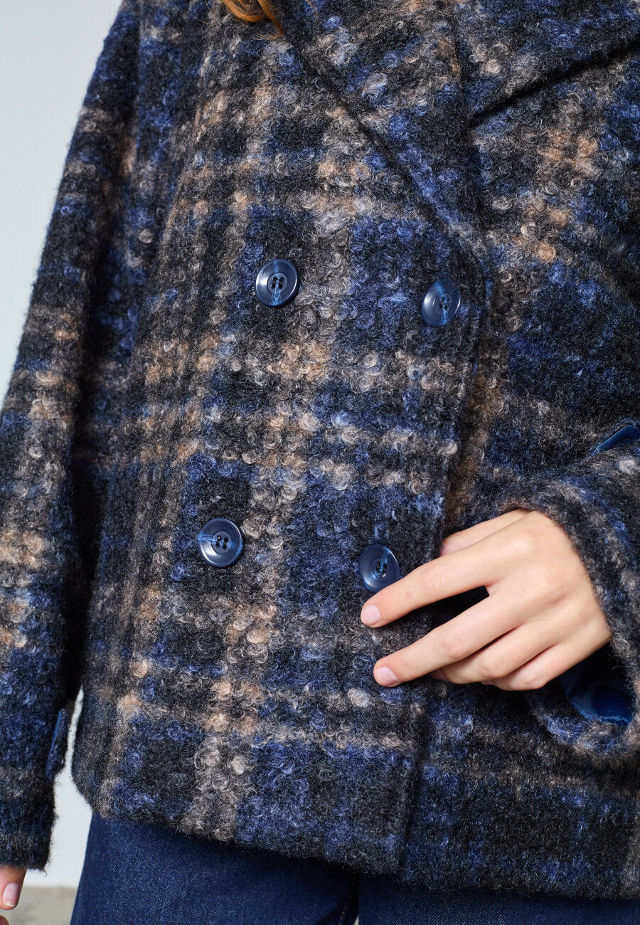 Caleb New Blue Check Jakke