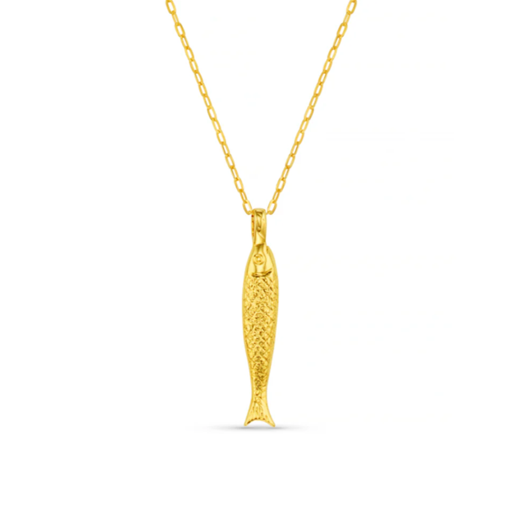Textured Fish Carm Necklace