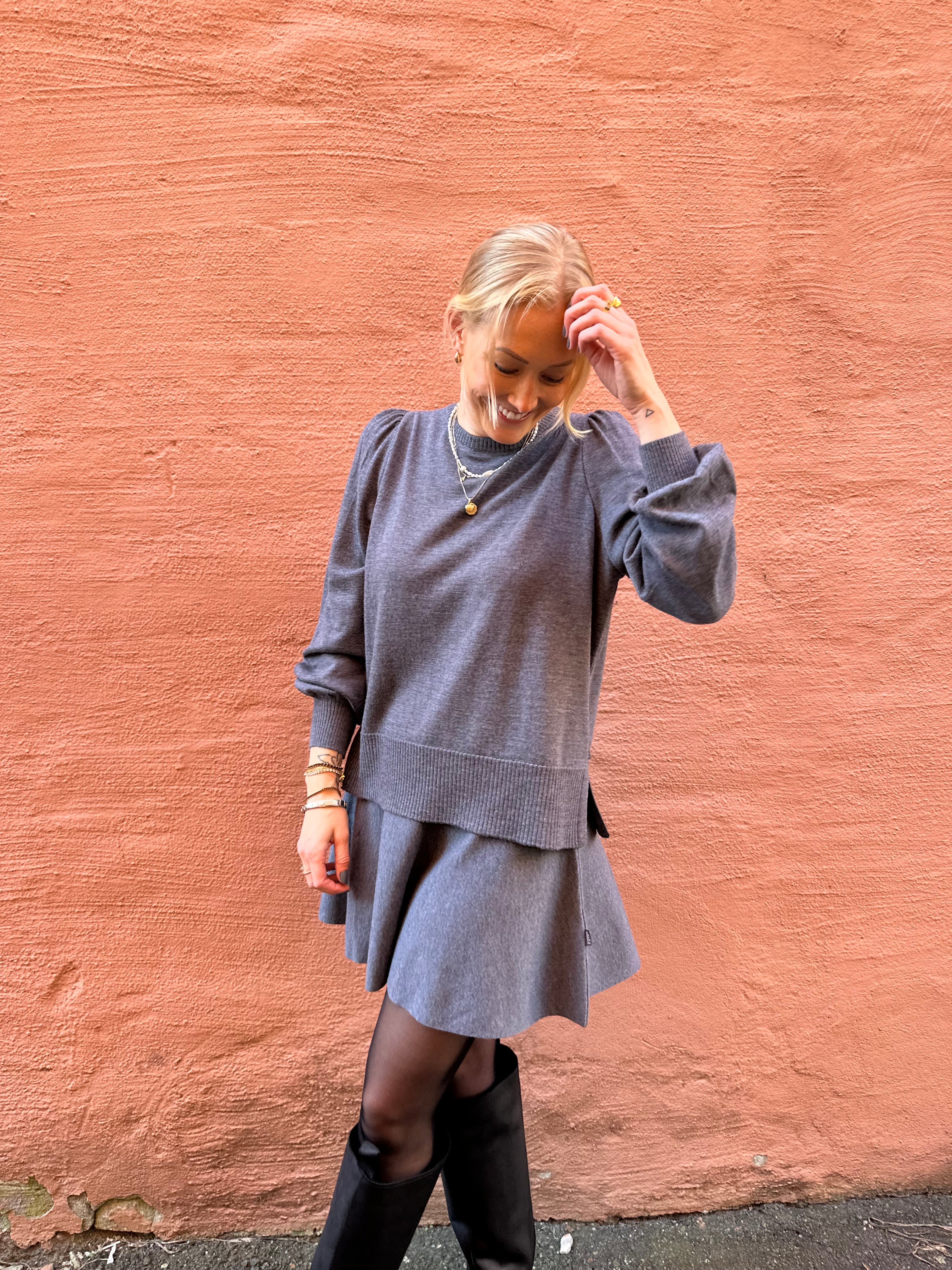 Sonja Merino Sweater Grey Melange