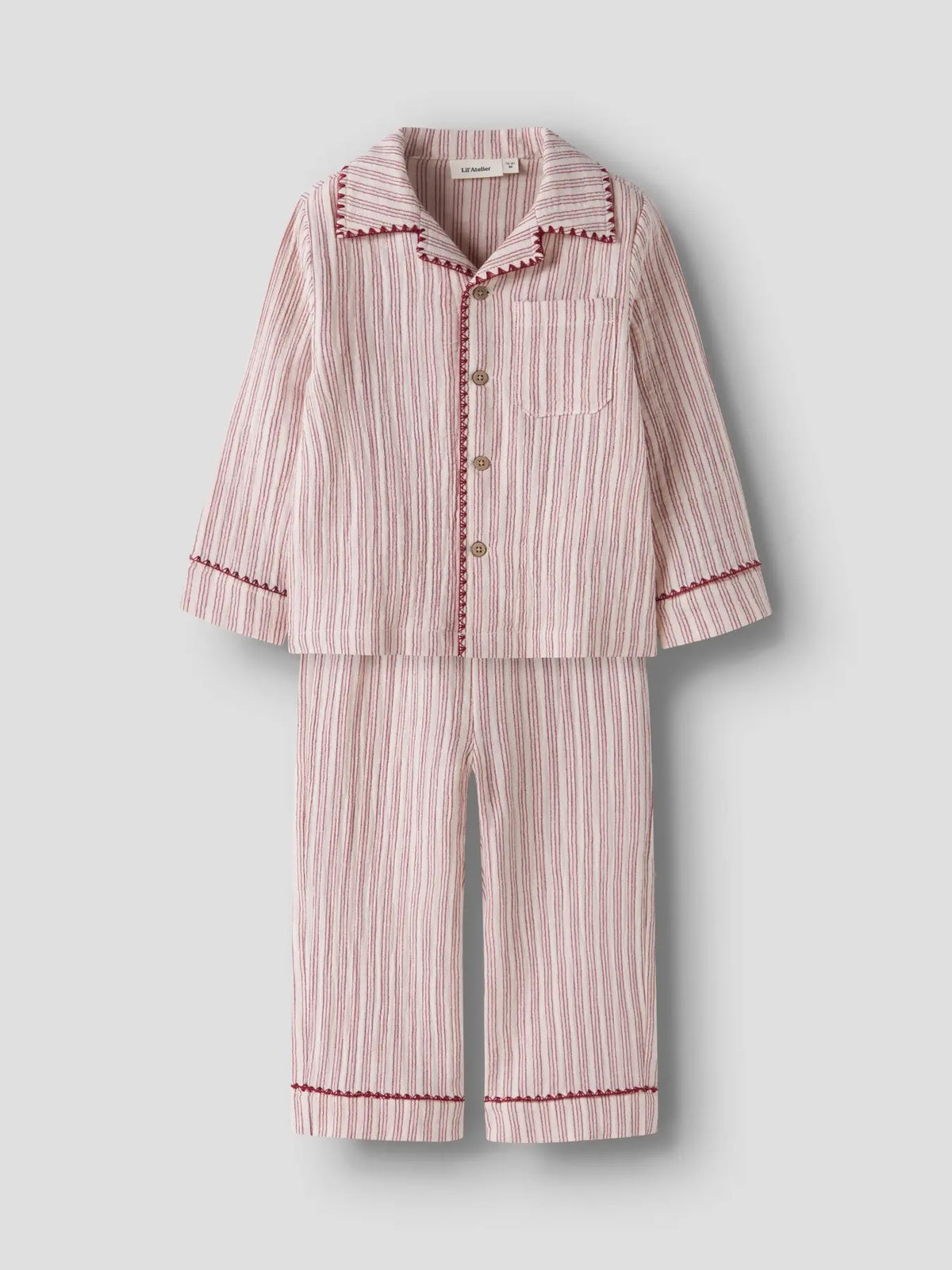 Sage Nun Pyjamas Set Turtledove/Biking Red