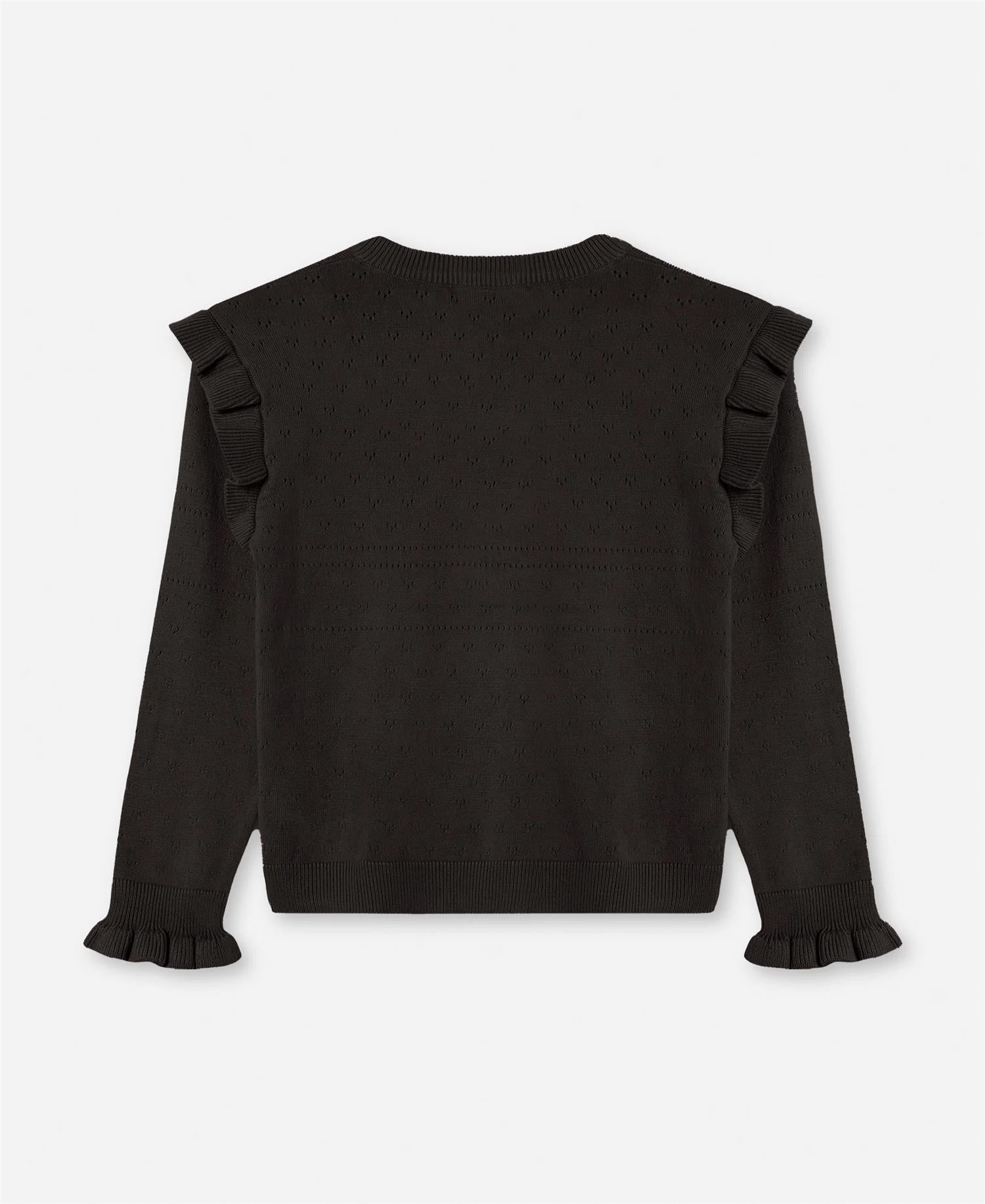 Fame O-Neck Blouse Coffee Bean
