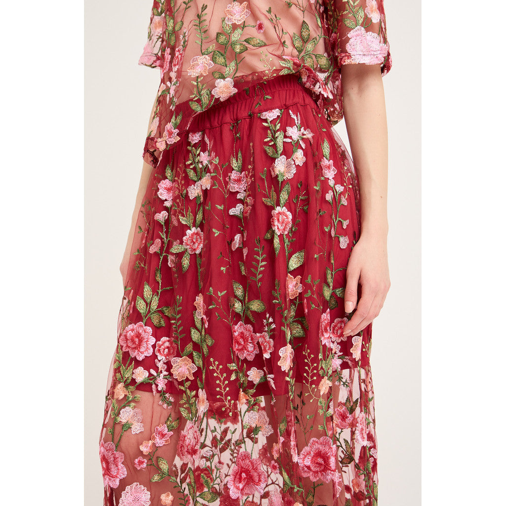 Fuschia Skirt Bordeaux/Rose