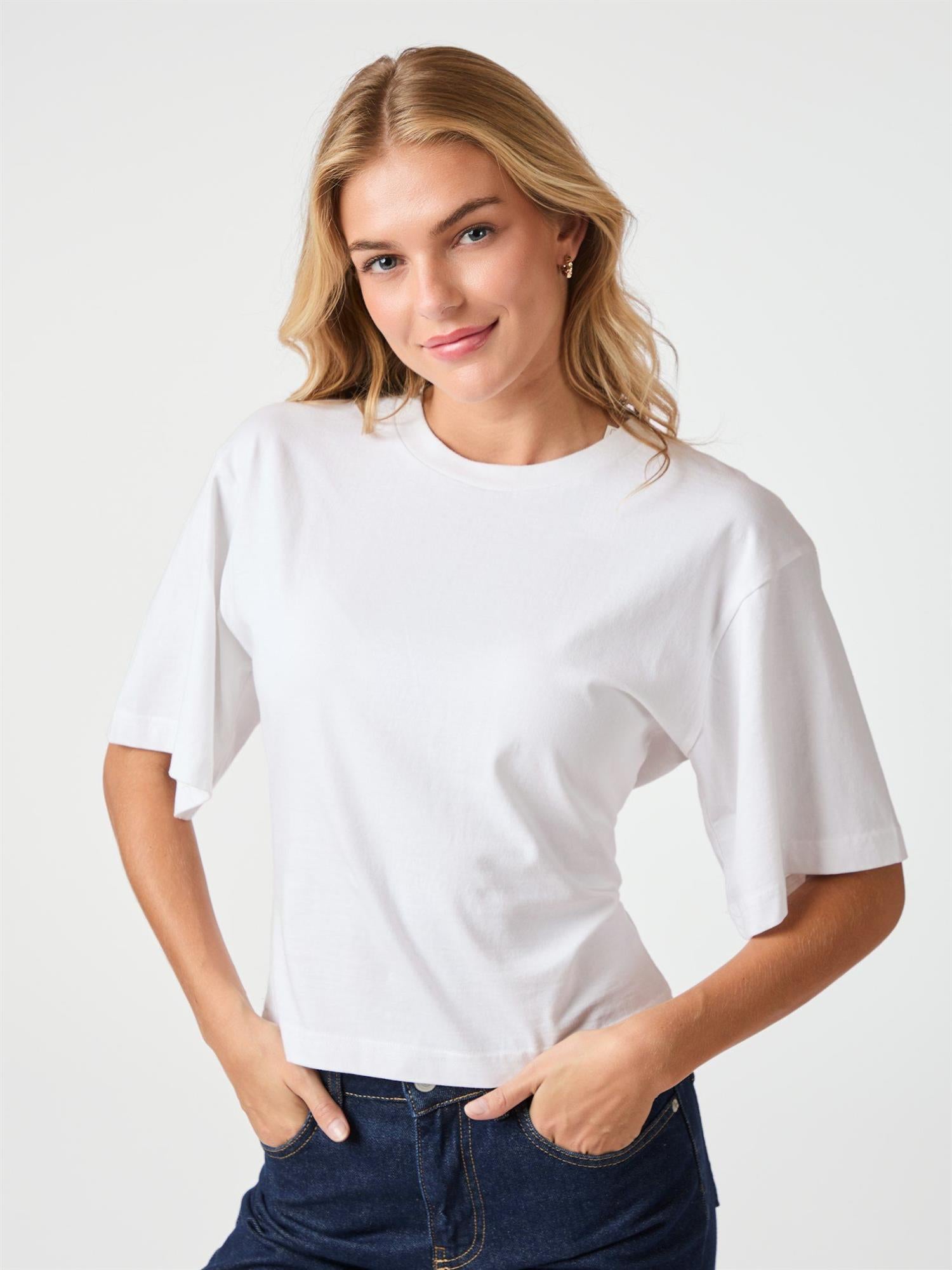 Asha Boxy Tee White