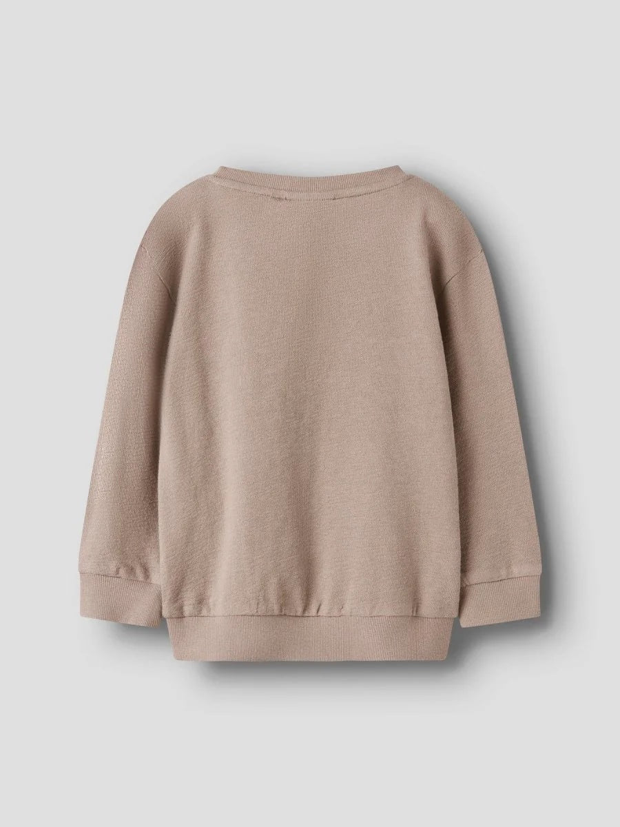 Dias Duk Ls Loose Sweater Oxford Tan
