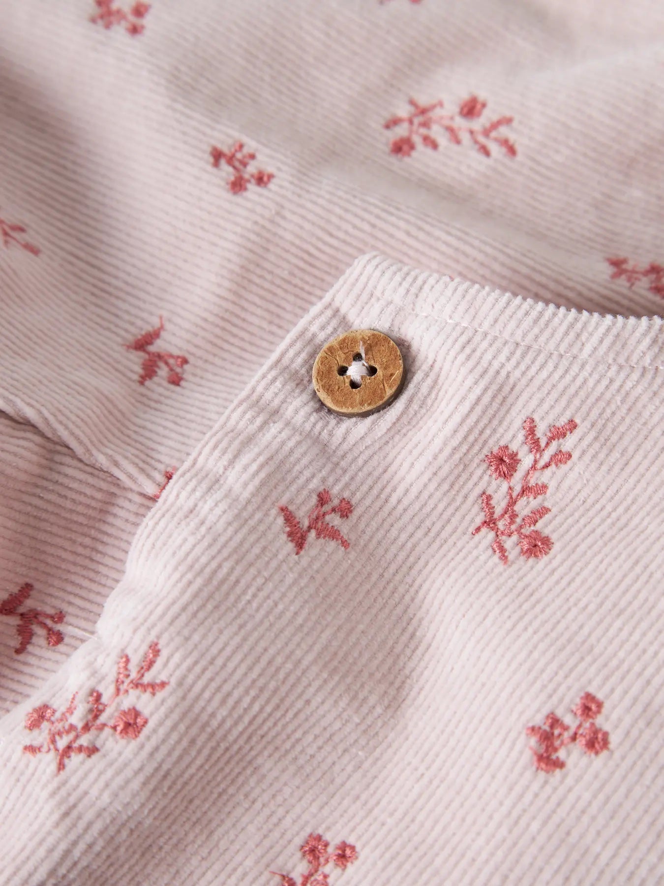 Nelly Cord Loose Overall 1145-HC Hushed Violet Flower Emb