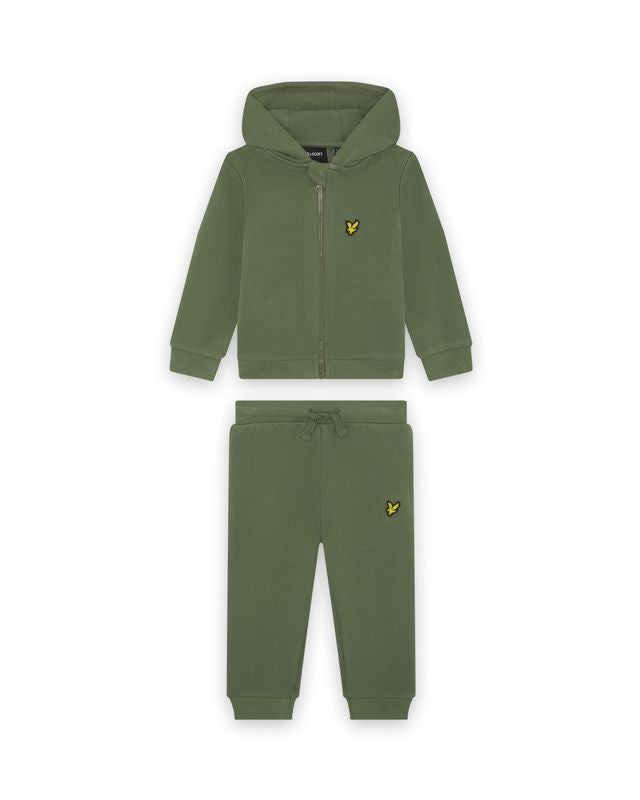 Zip Through Hoodie & Jogger Set Fatigue Olive