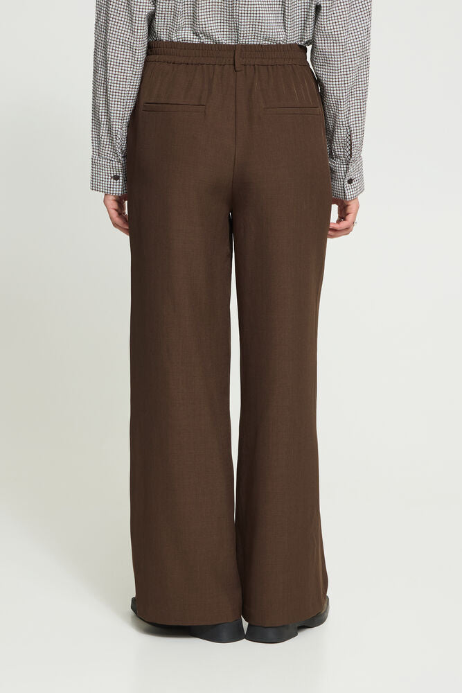 Fava Wide Pant Slate Black Melange Brown
