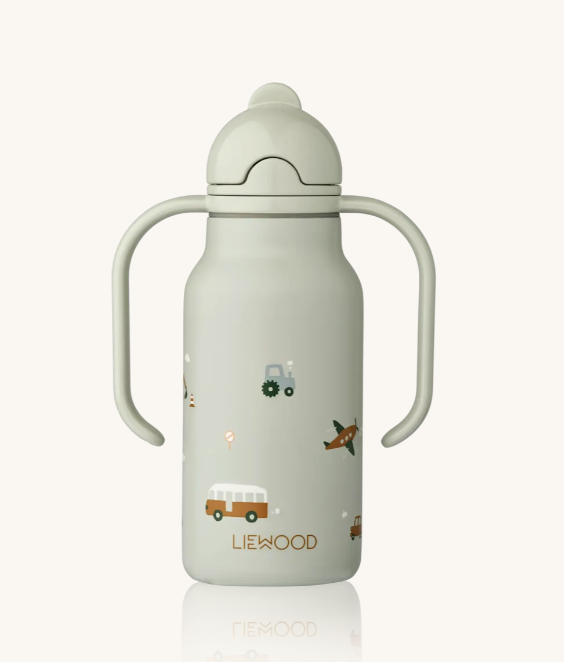 Kimmie Water Bottle 250ML Vehicles/Dove Blue