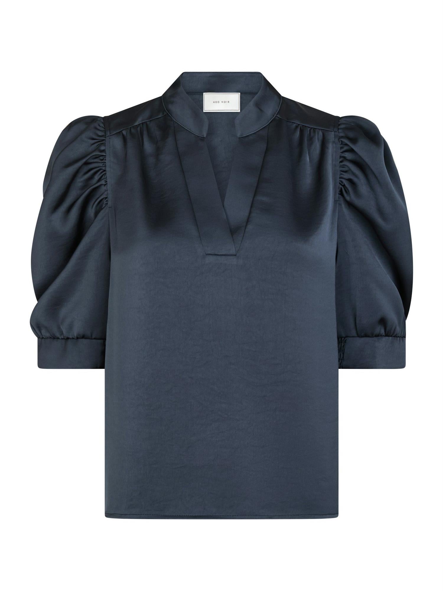 Roella Heavy Sateen Blouse Midnight Blue