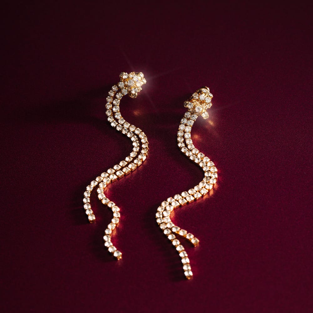 Statement Knot & Cupchain Drop Earrings