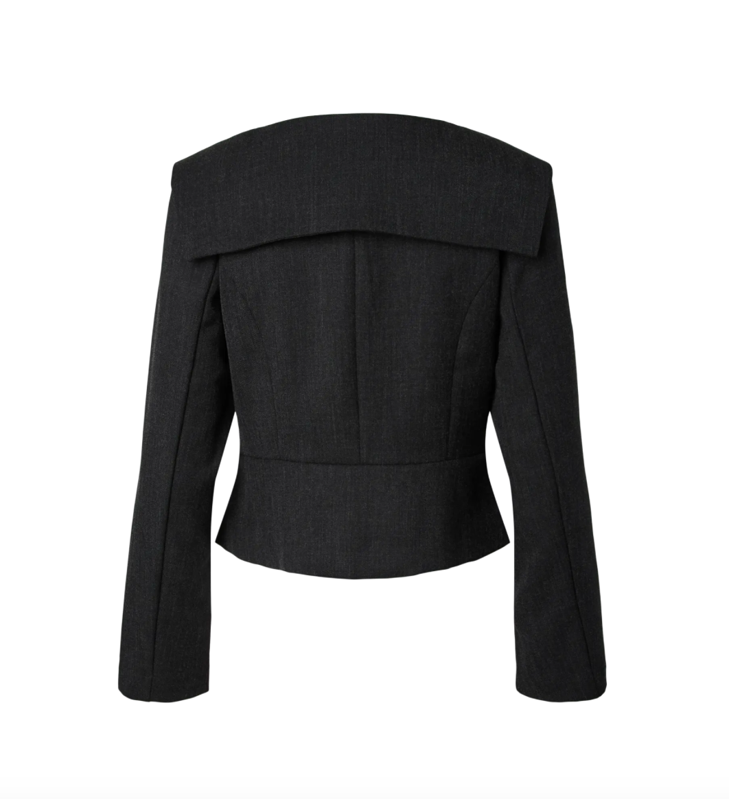 YASDAISY LS Blazer Dark Grey Melange