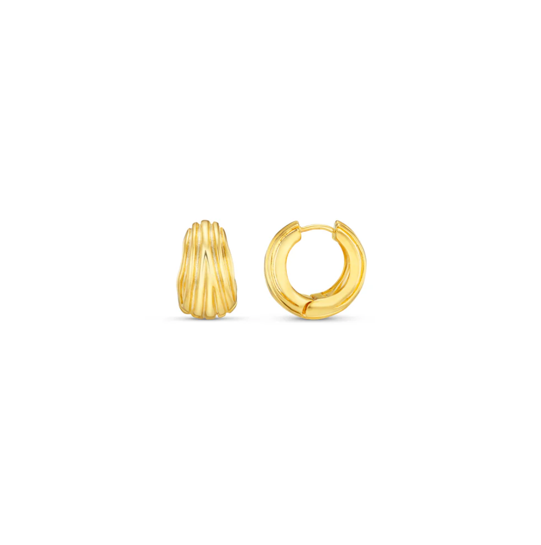 Textured Chunky Earring Gold