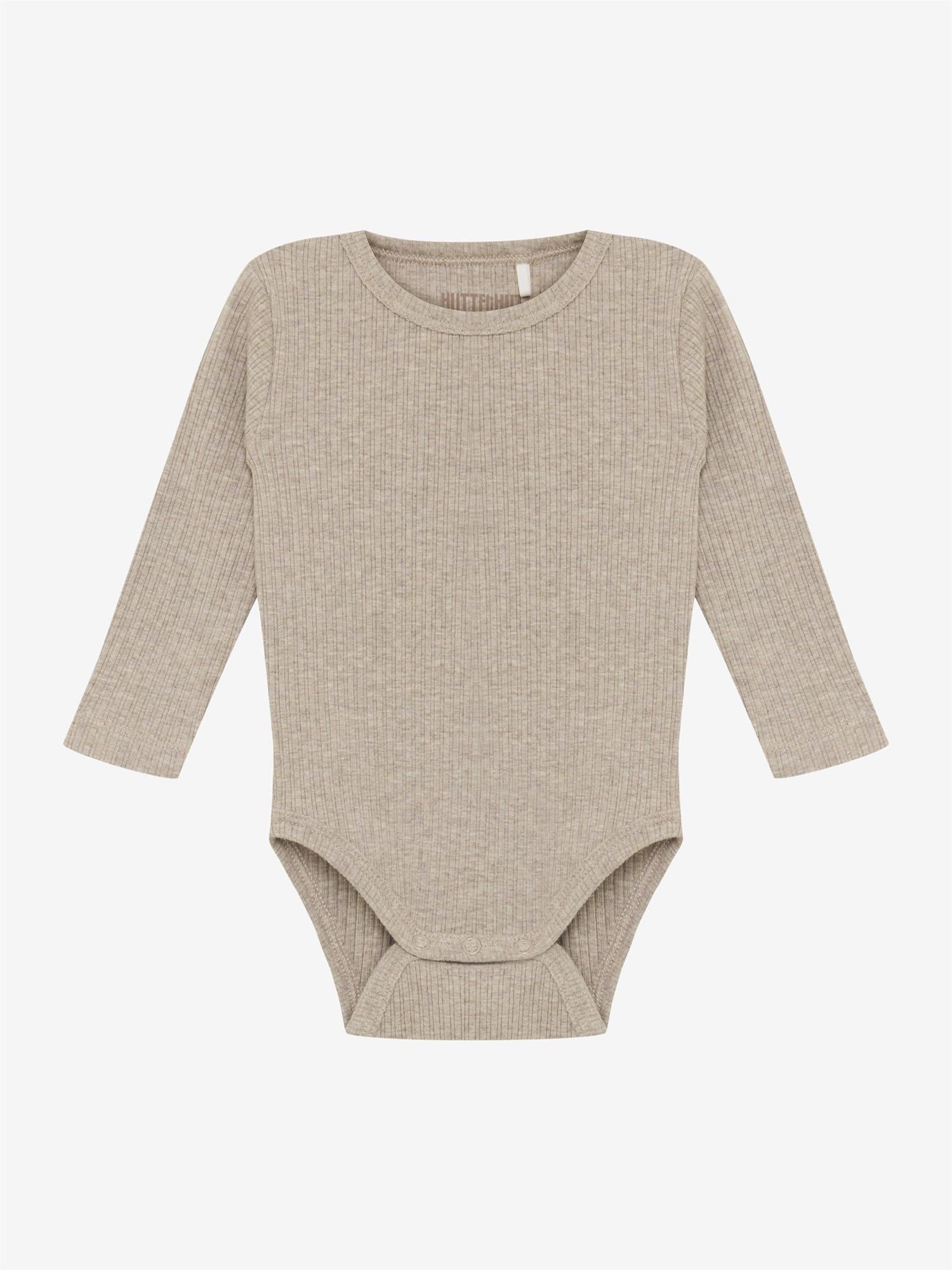 Body Ls Rib White Pepper Melange