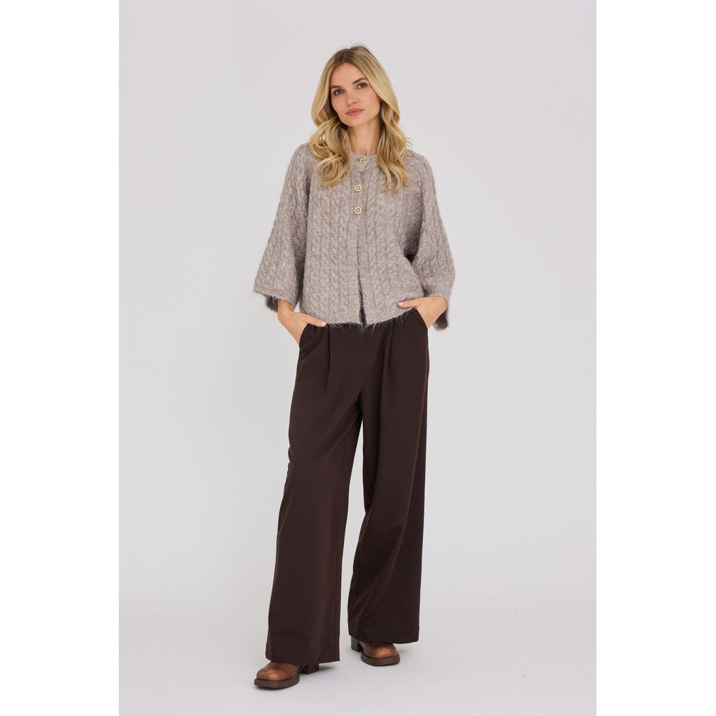 Kabba New Knit Cardigan Light Brown