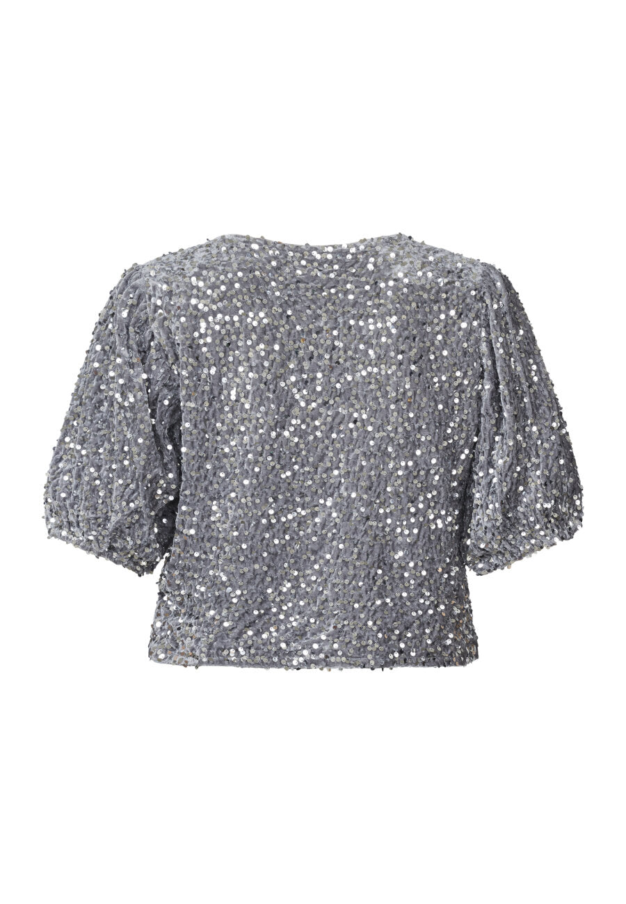 Nell Top Grey Silver