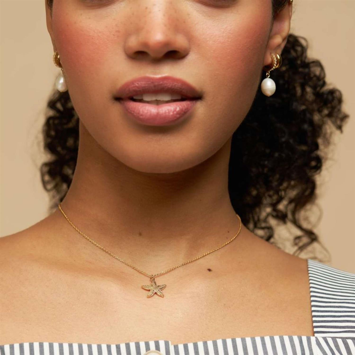 Textured Starfish Necklace