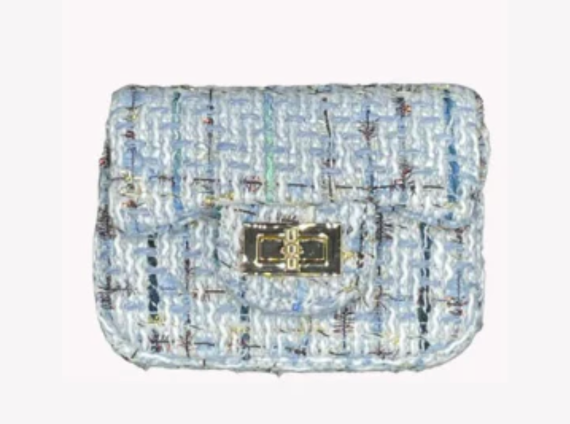Handbag Mini Tweed Blue