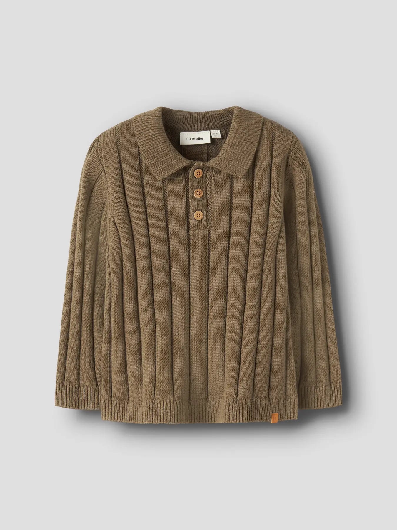 Lomon Ls Loose Knit Polo Kangaroo