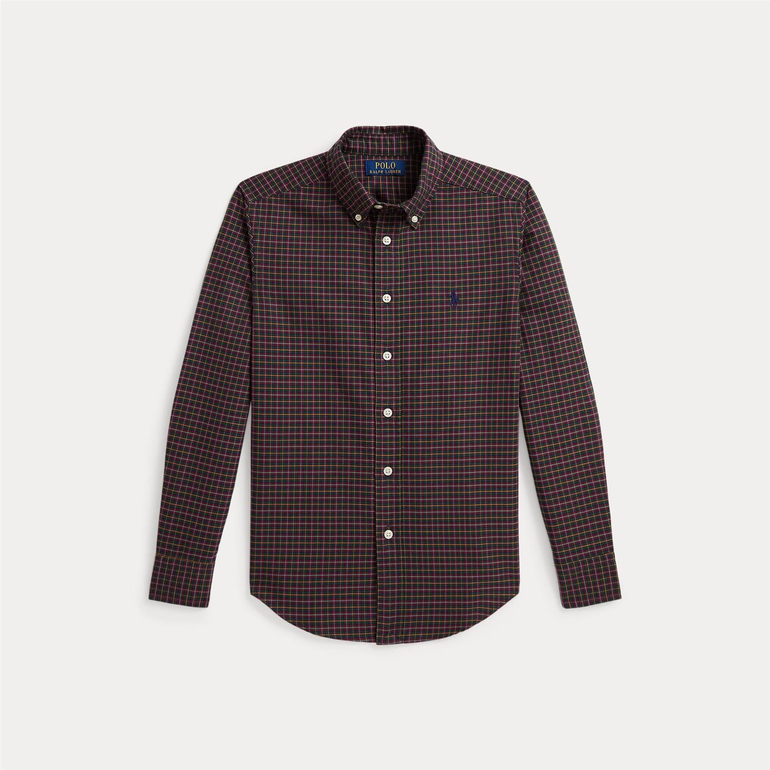 Classic Oxford Sport Shirt Green Navy Multi