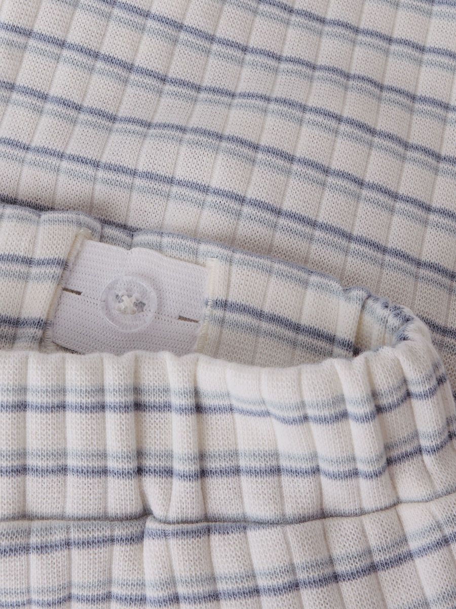Haldur Loose Shorts Coconut Milk/Dusty Blue