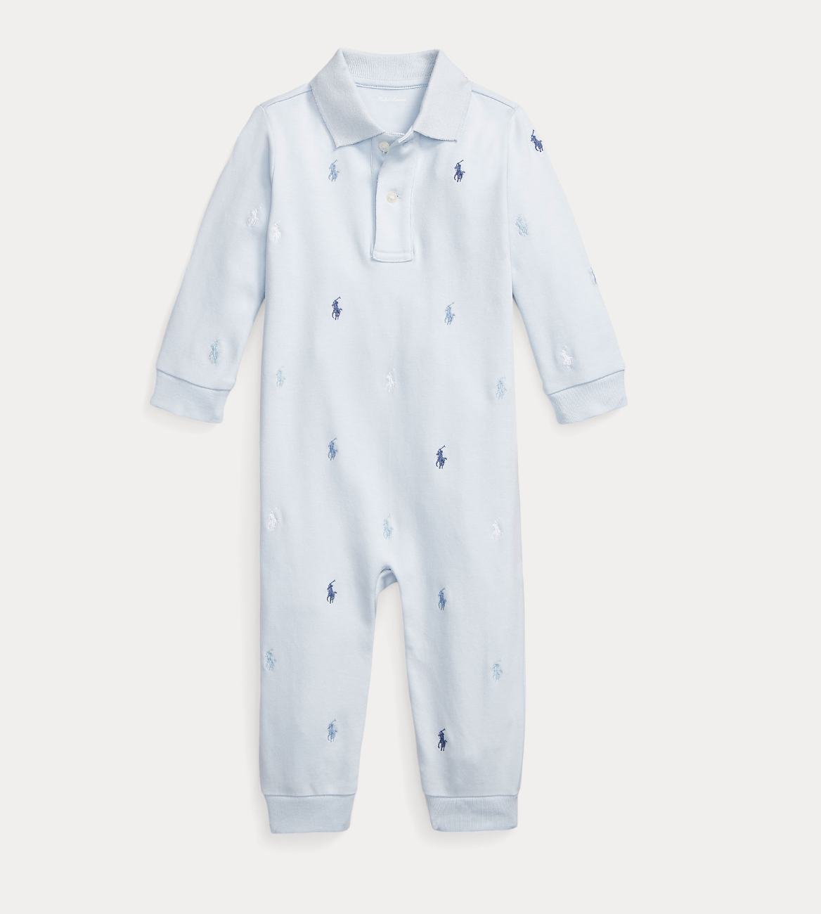 Polo Pony Soft Cotton Polo Coverall Beryl Blue