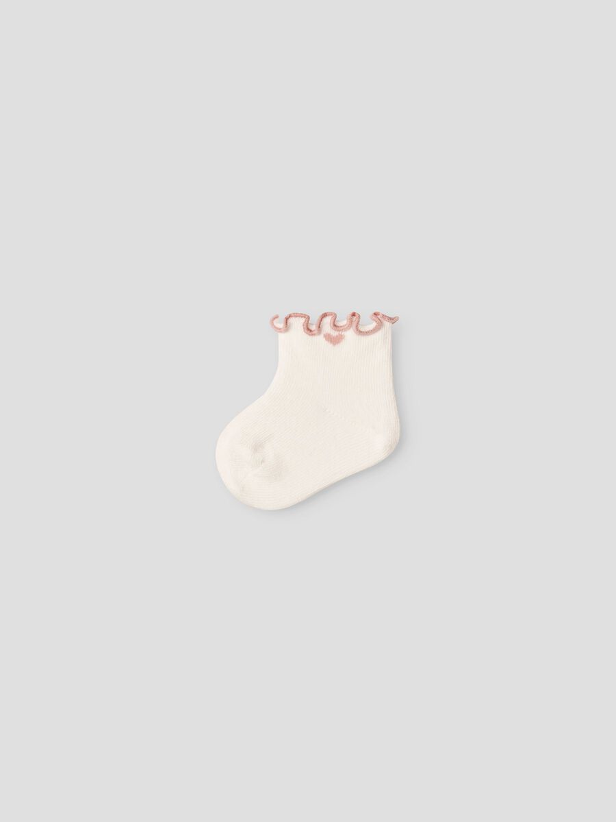 Fiducia Sock Coconut Milk/Misty Rose