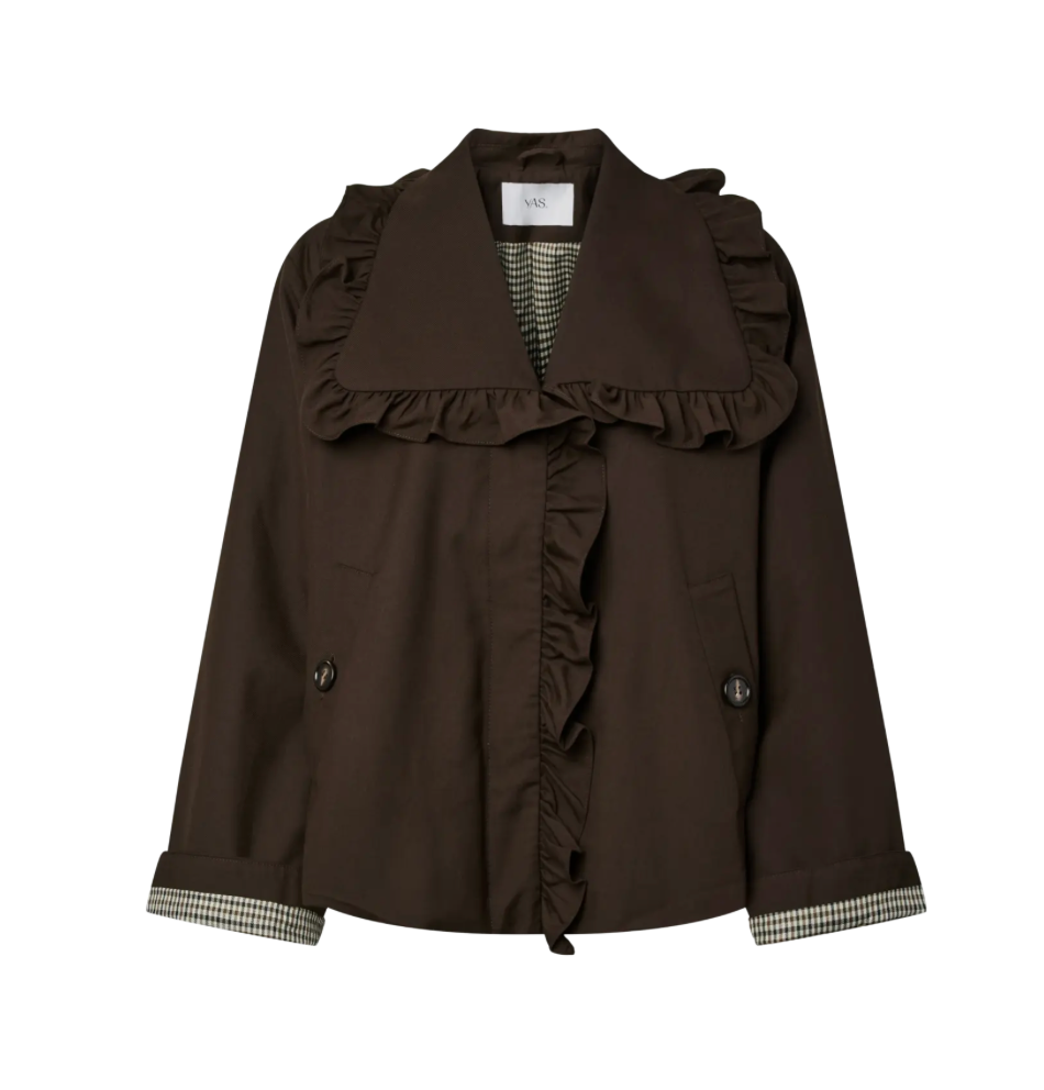 YASELSIA Short Trenchcoat Coffee Bean
