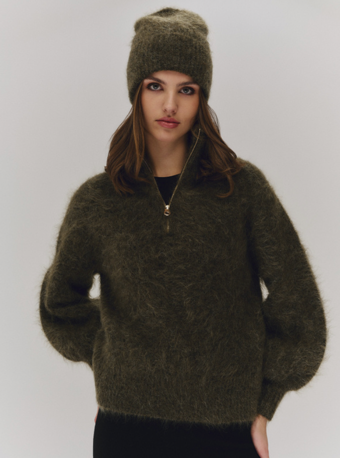 Li Chunky Sweater Moss Green