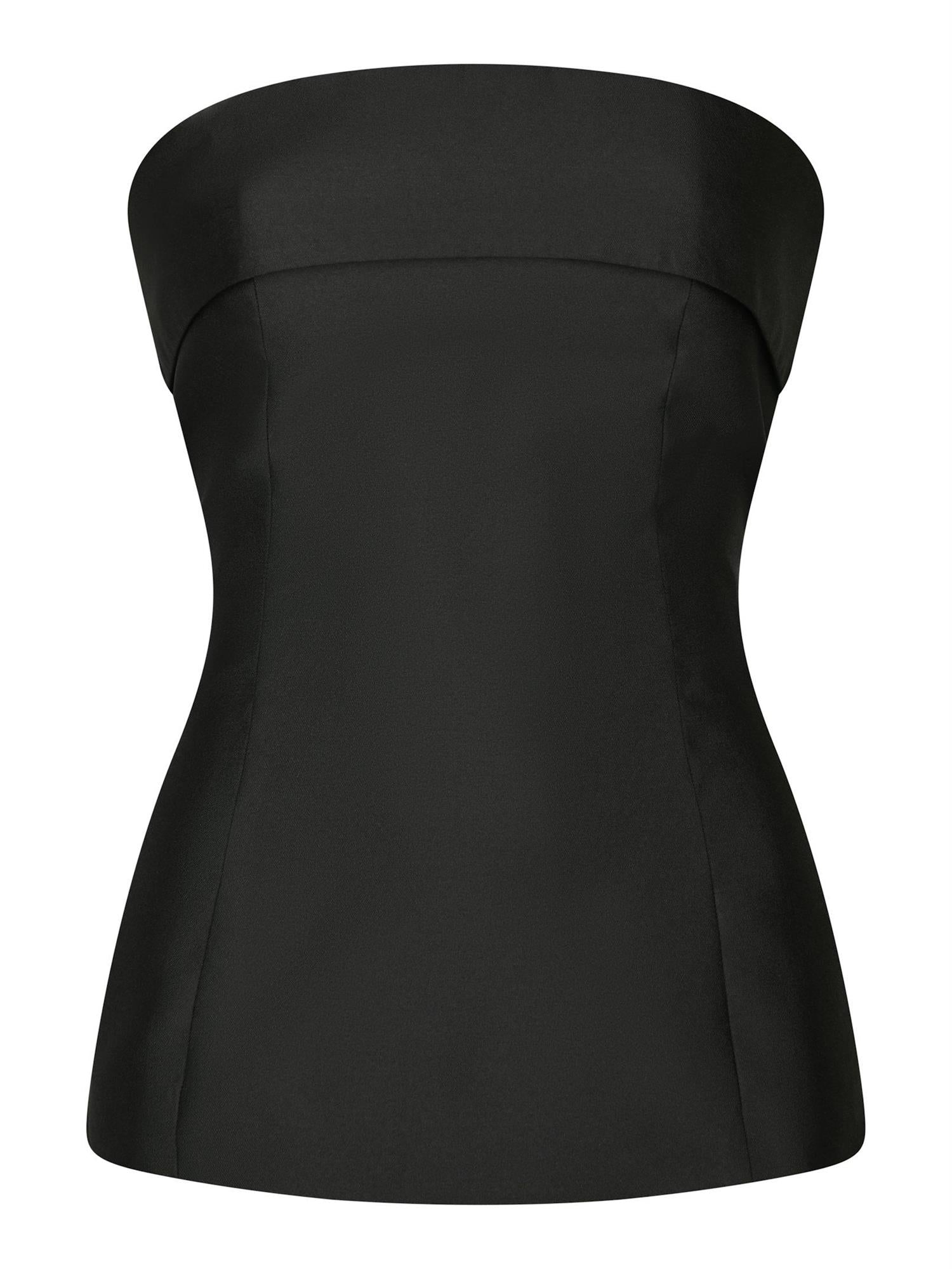 Taleen Dull Sateen Top Black