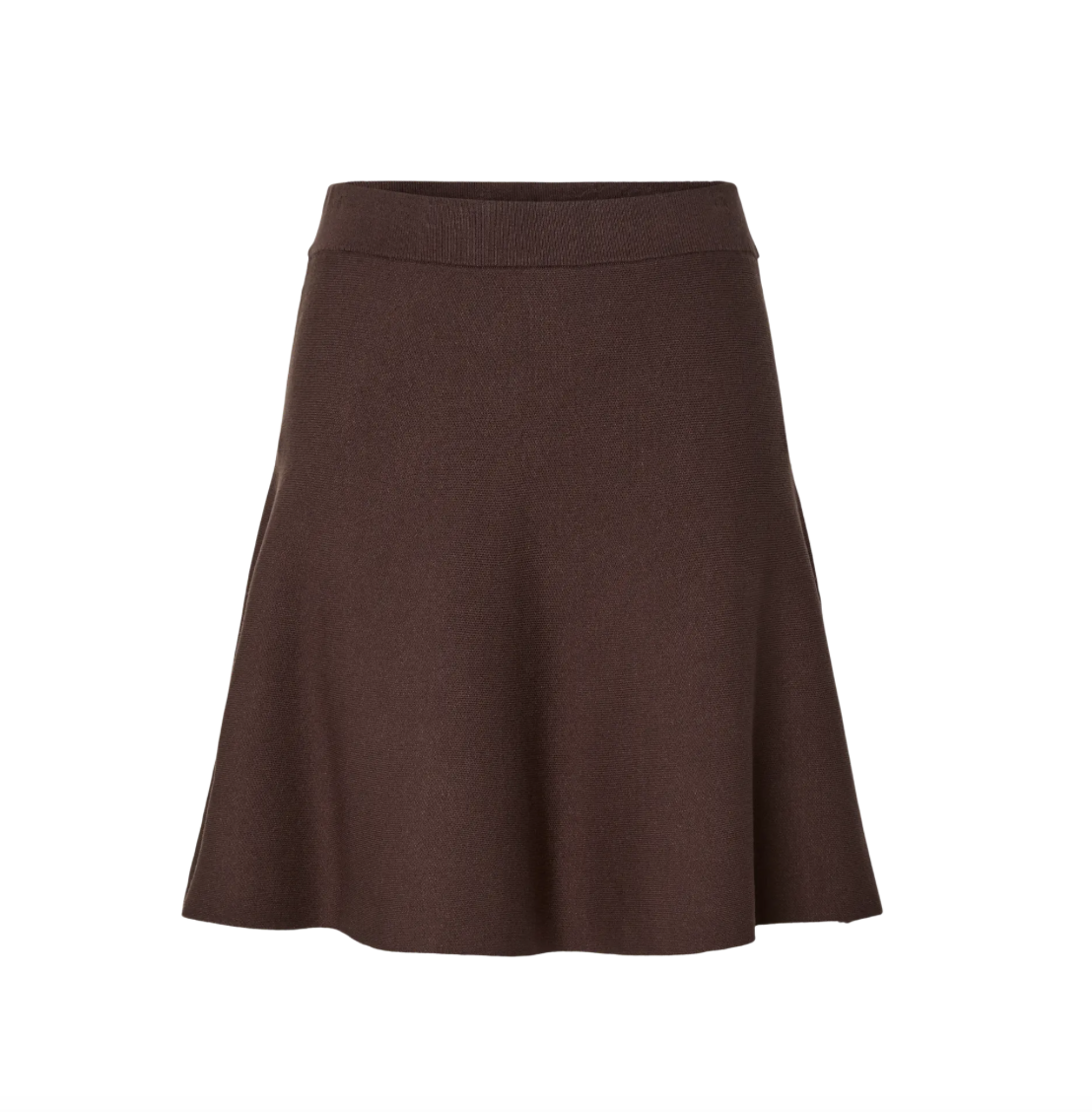 YASFONNY Knit Skirt Chocolate Brown
