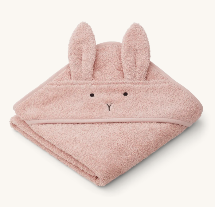 Albert Hooded Towel Rabbit Rose