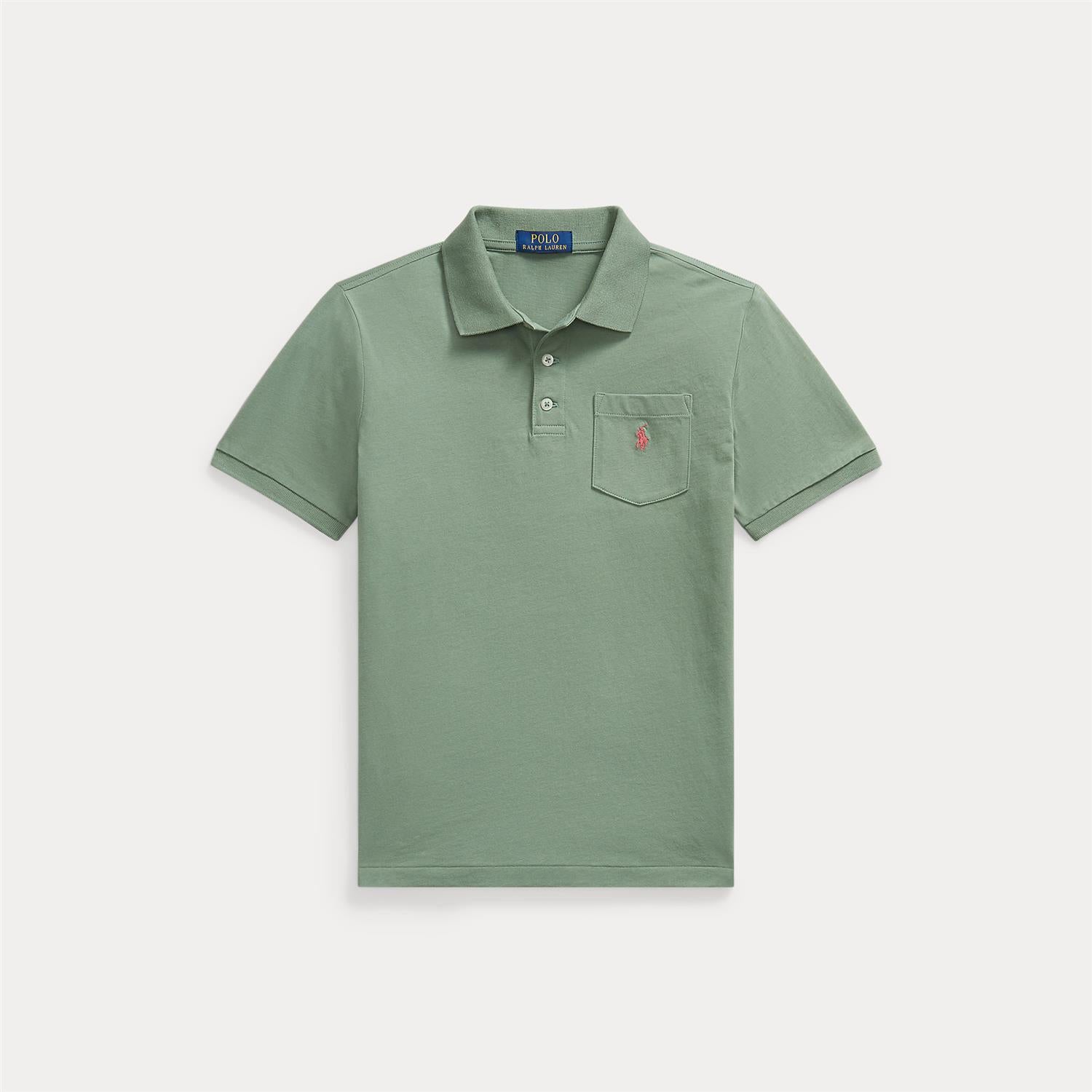 Cotton Jersey Pocket Polo Shirt Fatigue
