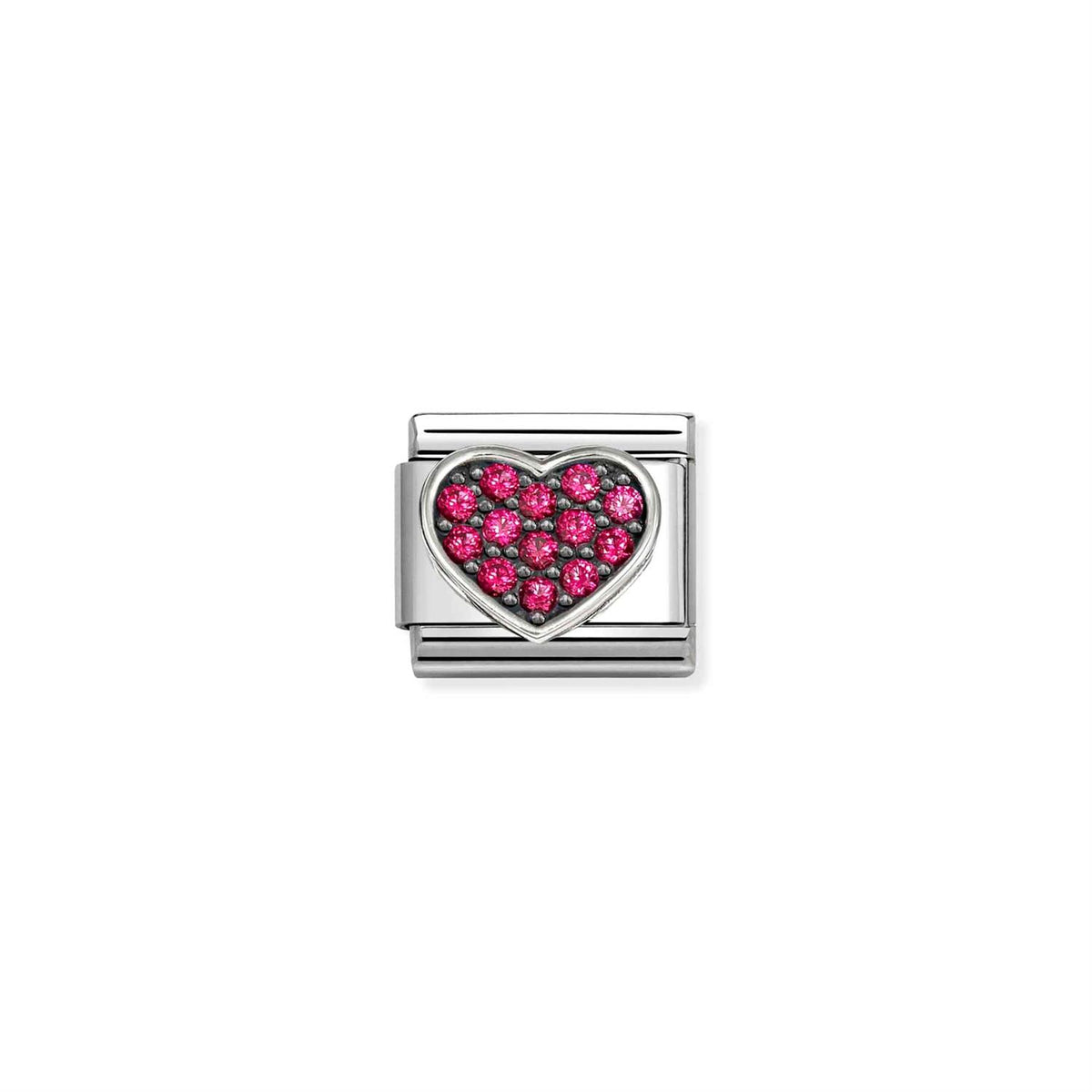 Silver Rich Red Heart