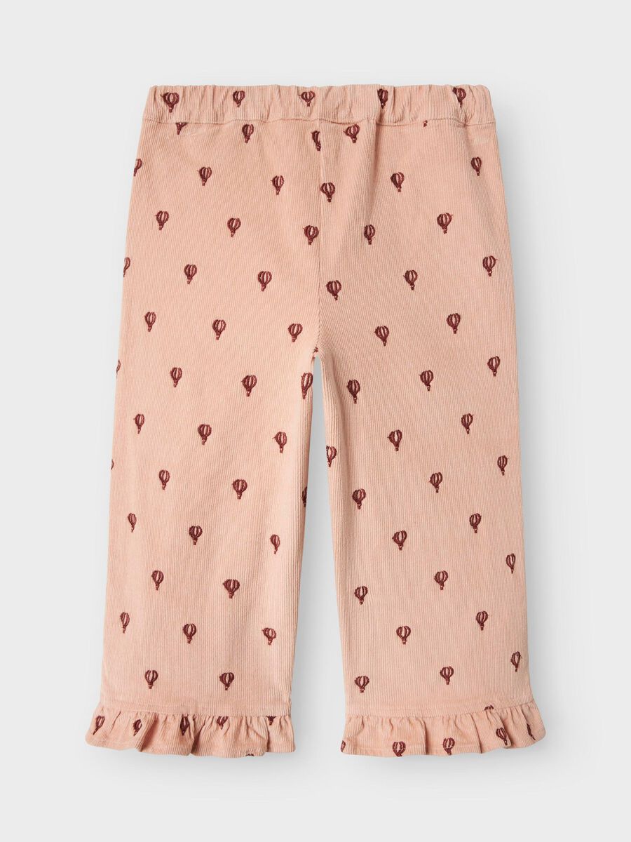 Nelly Cord Straight Bukse Cameo Rose