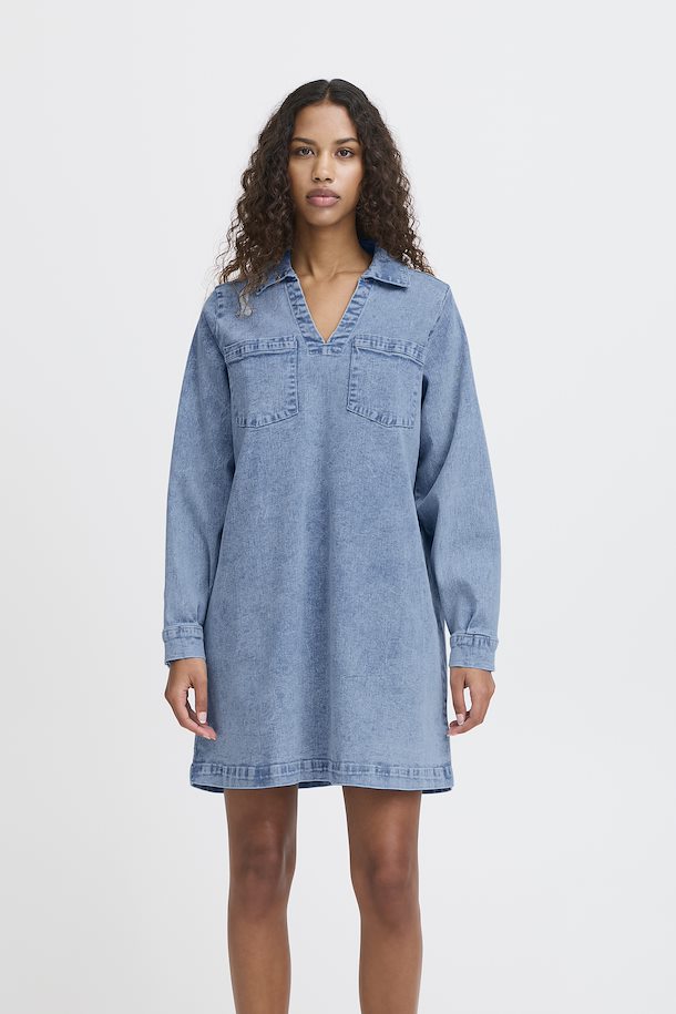 Bonnies Dress Light Blue Washed