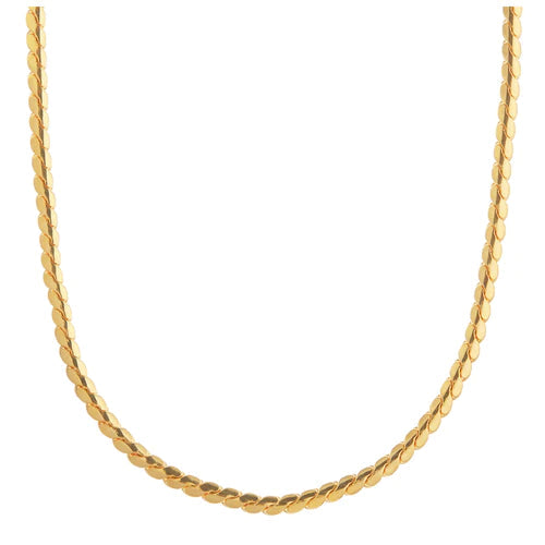 Flat Twist Chain Necklace Gold