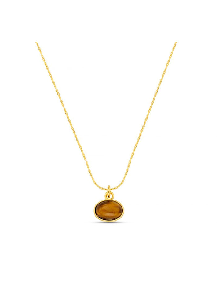 SP Tigers Eye Charm Necklae