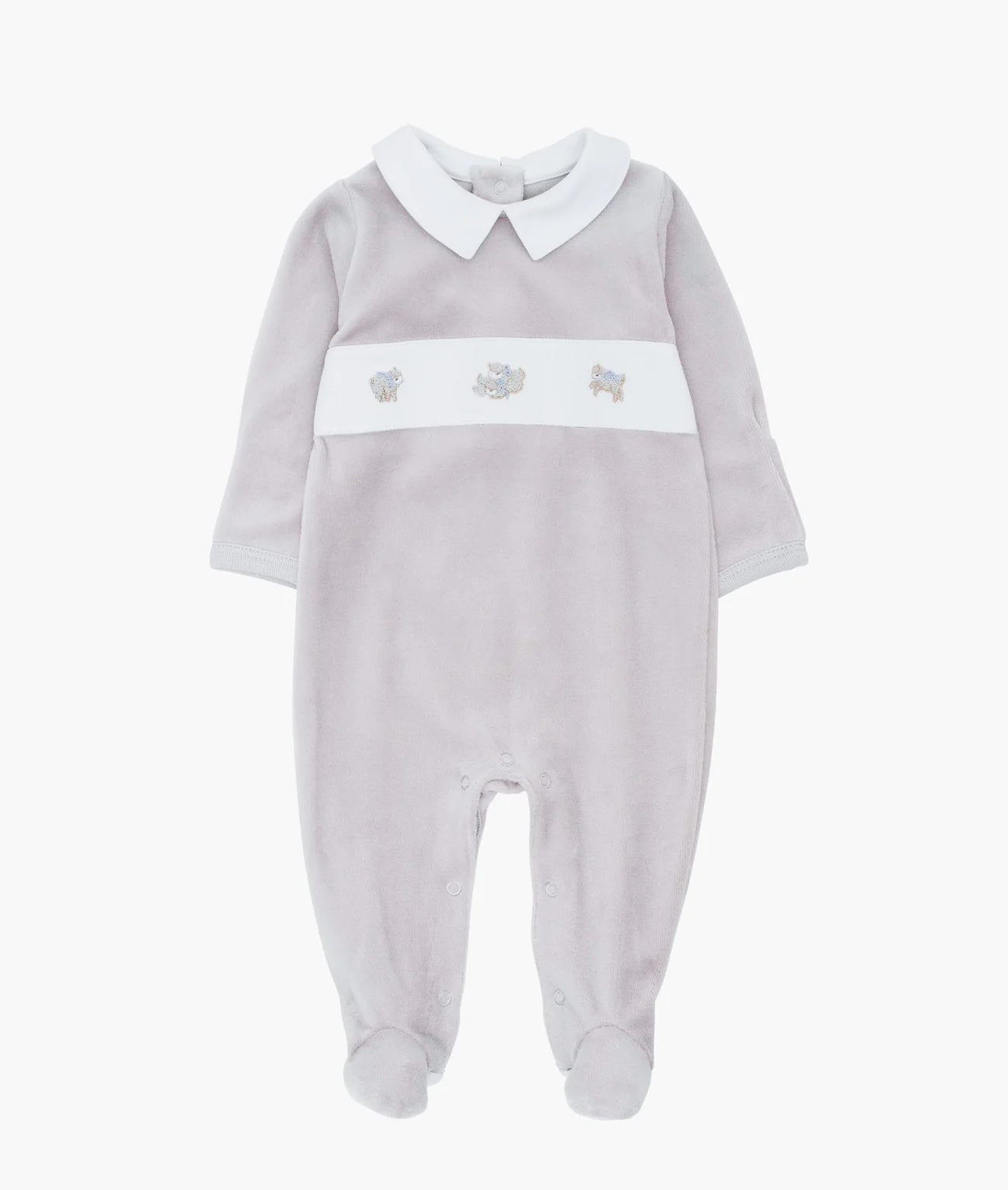 Counting Sheep Aubrey Footie Grey
