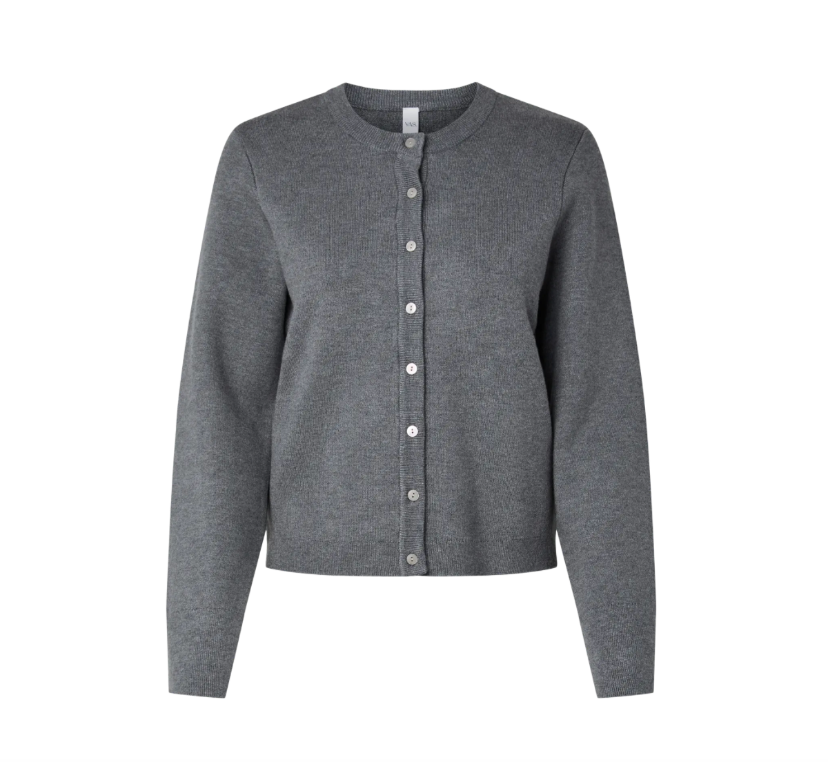 YASELENA Knit Cardigan Medium Grey Melange