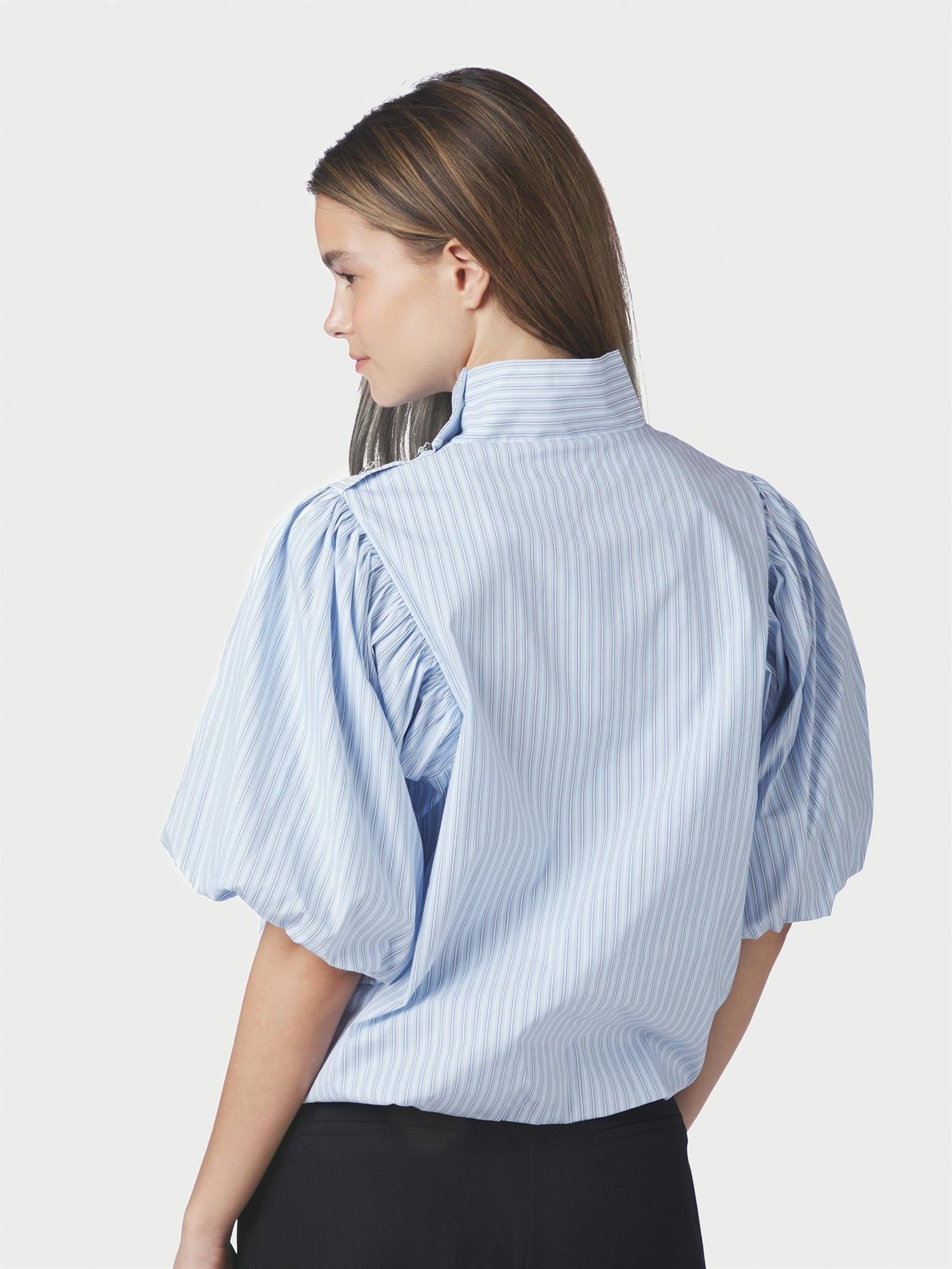 Pairsa Stripe Blouse Light Blue