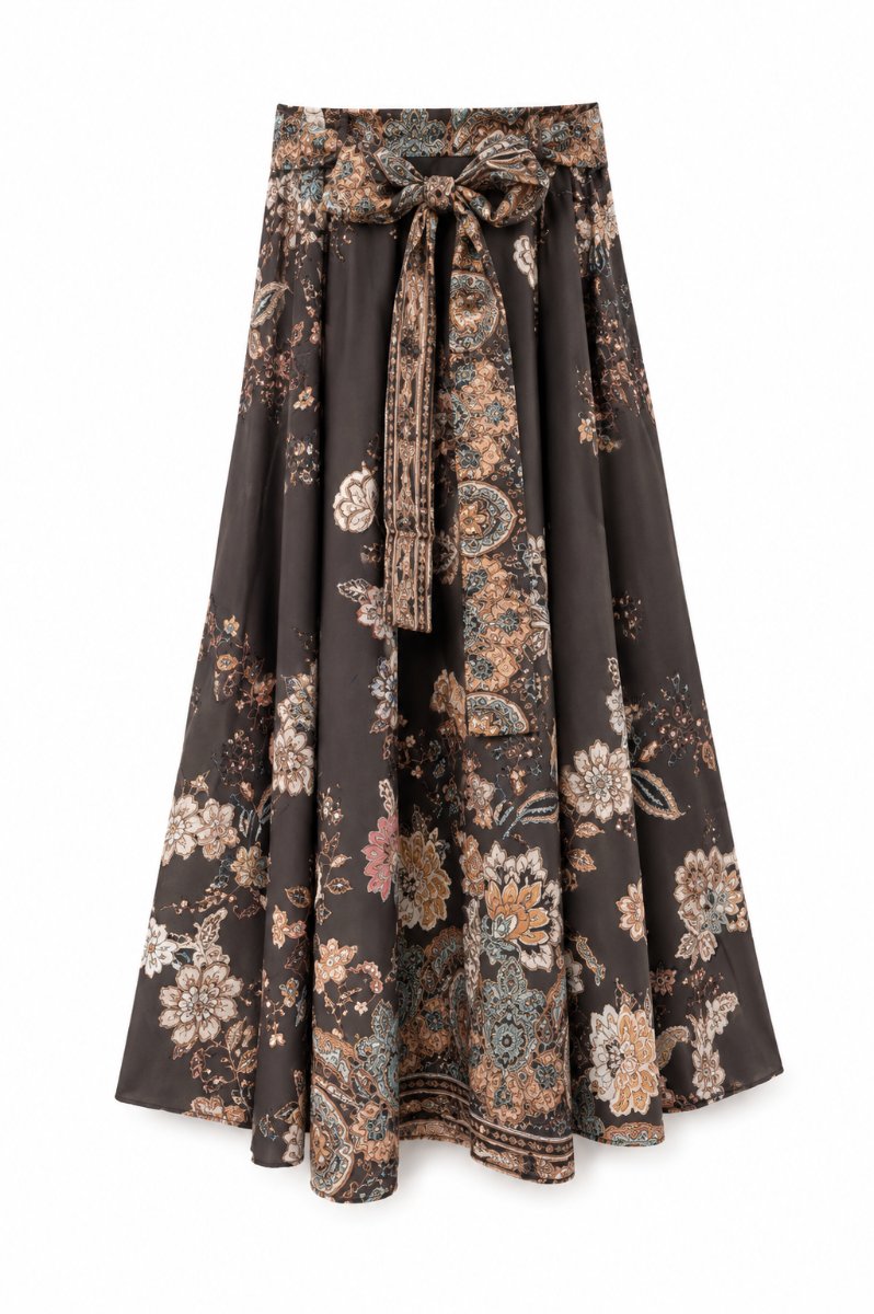 Brown Paisley Skirt
