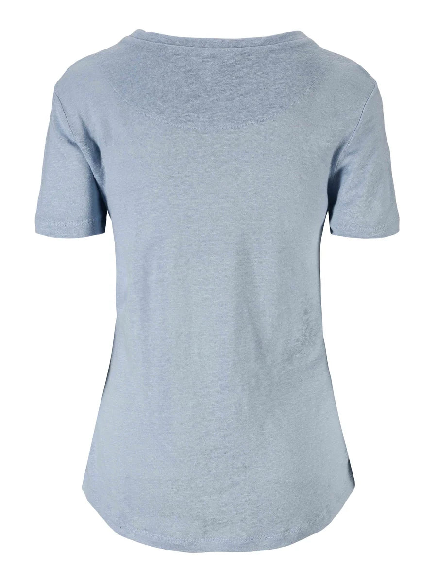 Jane Linen Tee Kentucky Blue