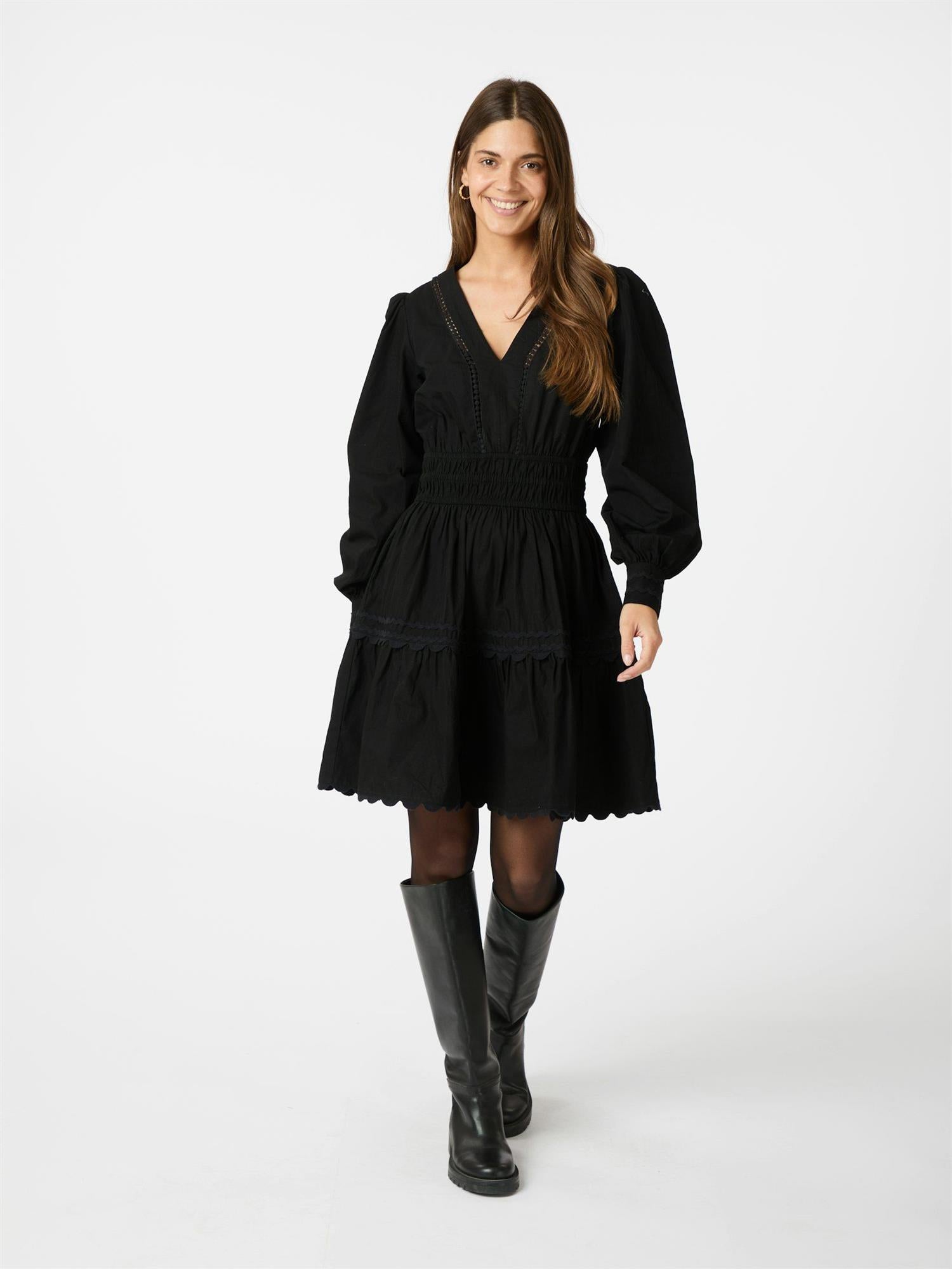 Polaris poplin Dress Black