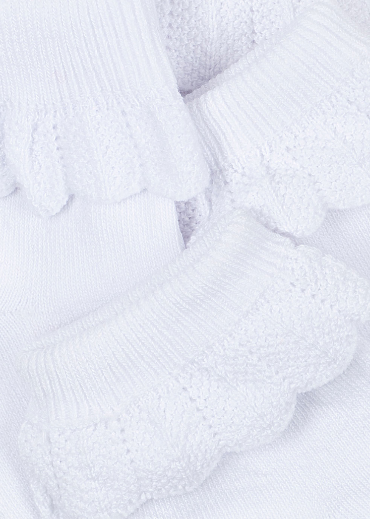 2 Pack Frill Socks Optic White