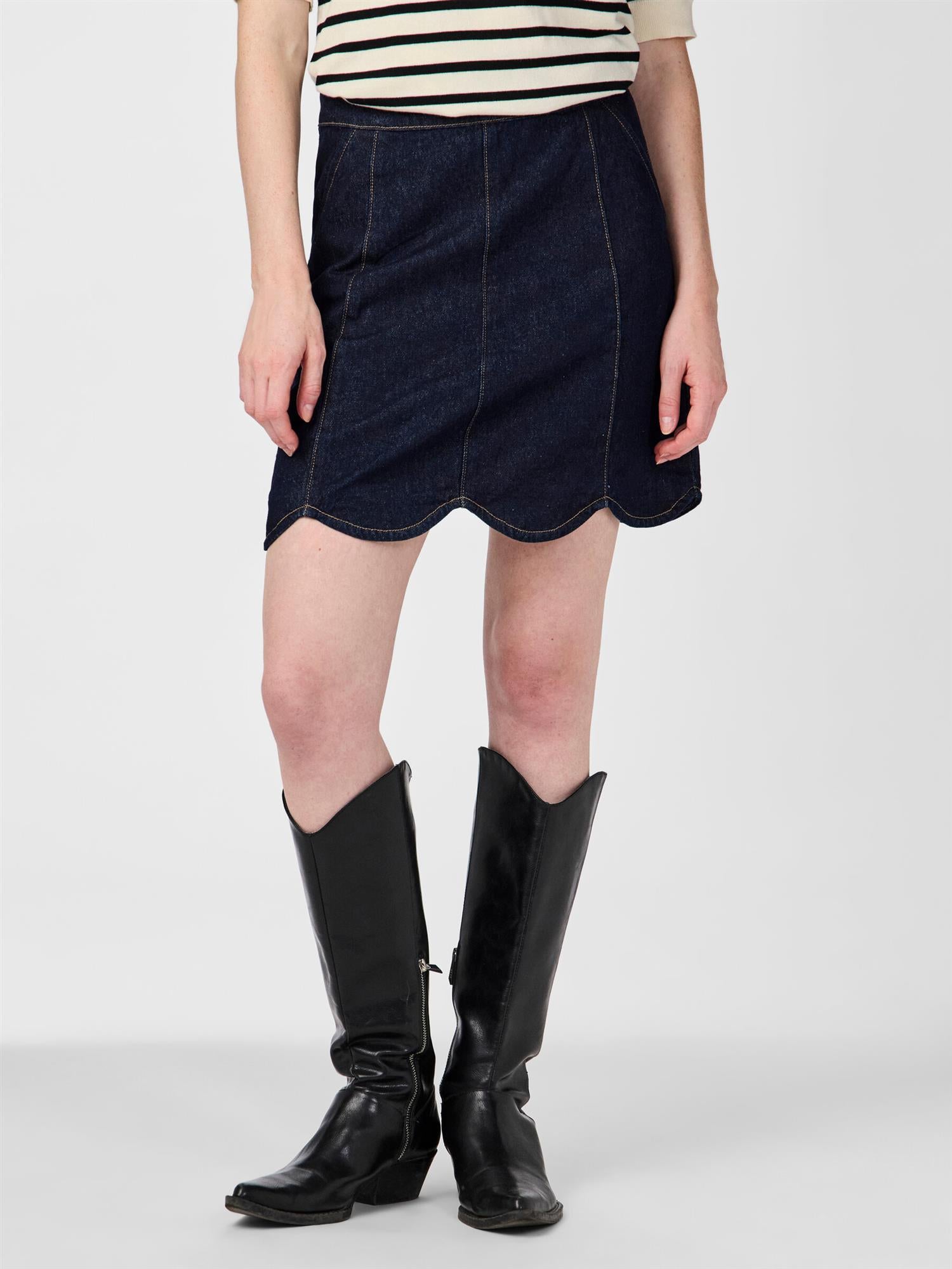 YASMARIA HW Short Denim Skirt