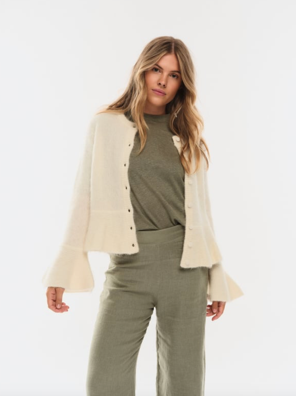 Maren Chunky Cardigan Bright White