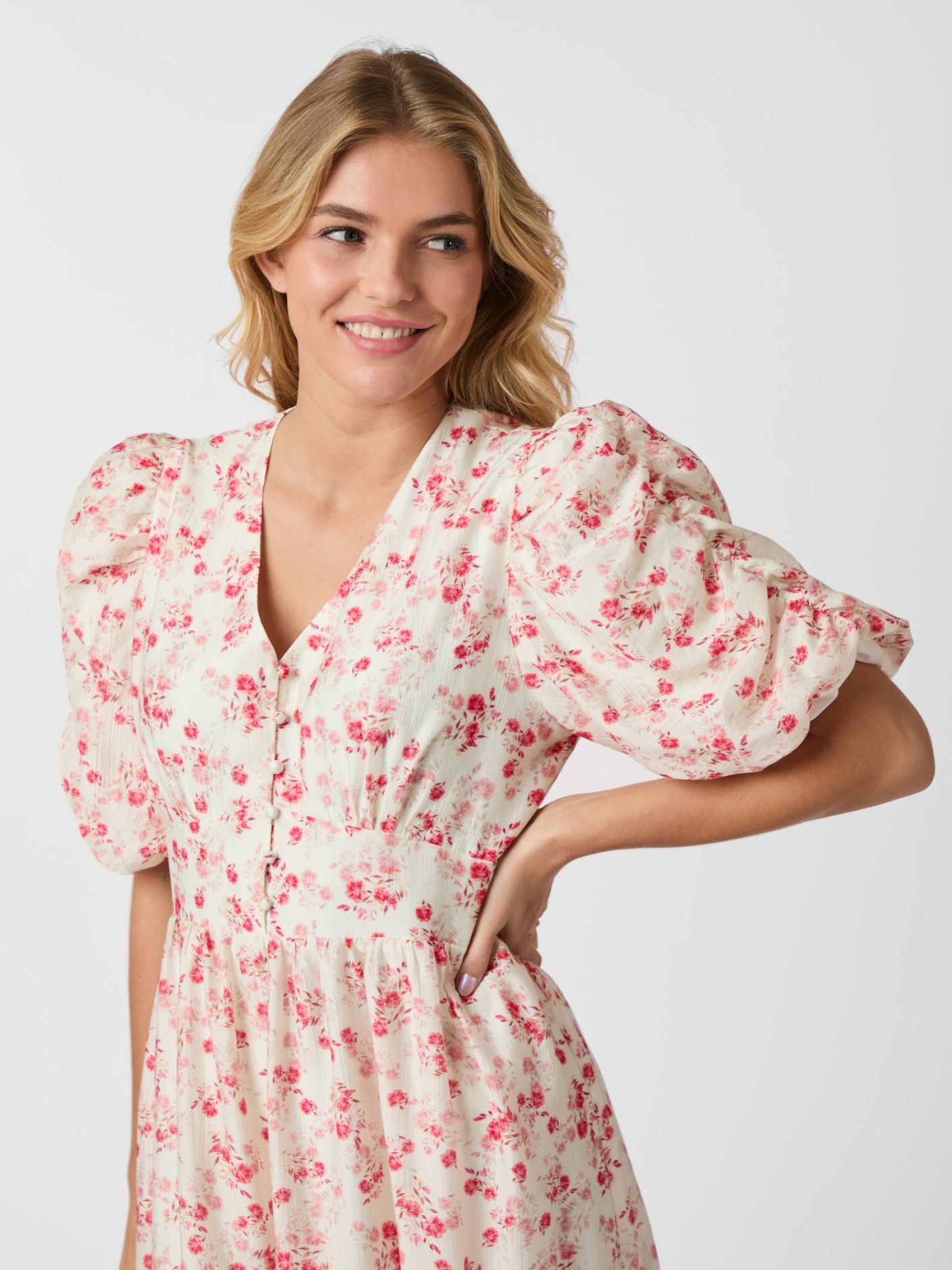 Rilana Pretty Flower Dress Red