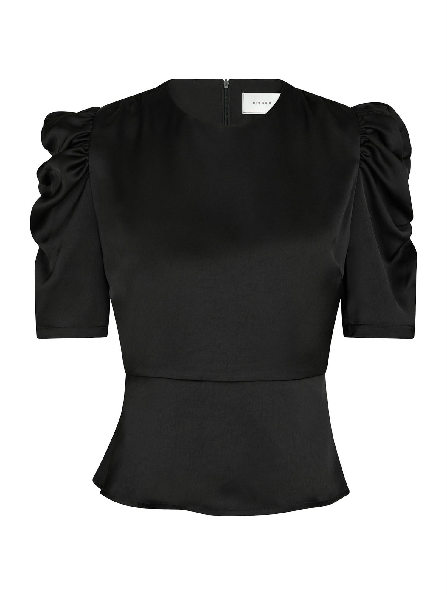 Benua Heavy Sateen Blouse Black