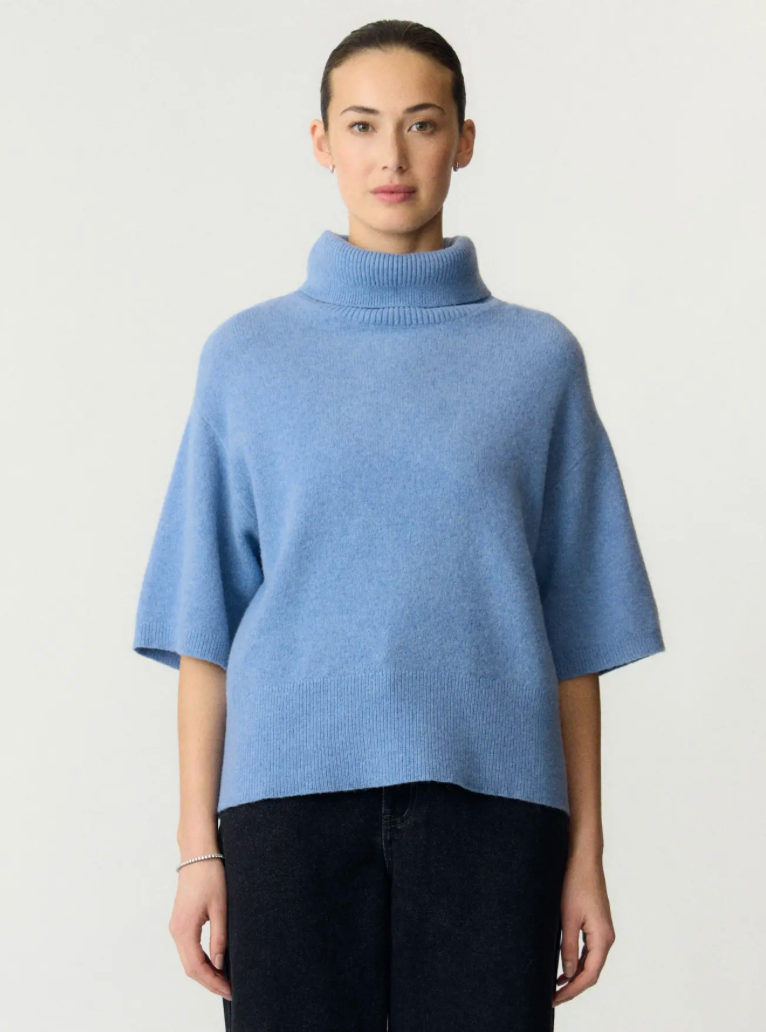 YASEMILIA Wool Knit Pullover Windward Blue