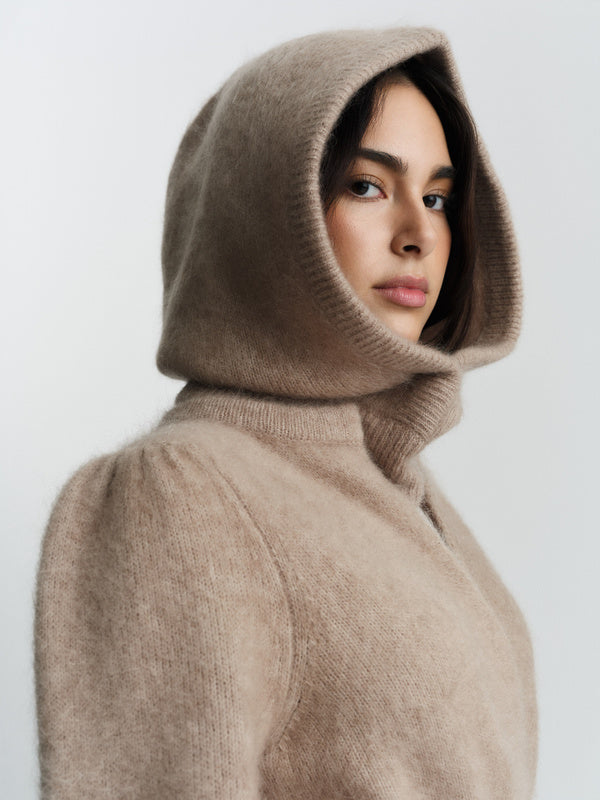 Kajsa Chunky Balaclava Hazel Beige